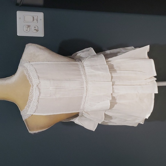 NWT Current/Elliott StarWhite Cotton Lace Tiered Tank Top Sz 3 (approx US 8) - Picture 5 of 15